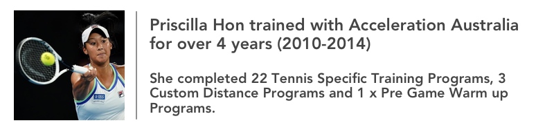 Priscilla Hon Tennis Program Acceleration Australia